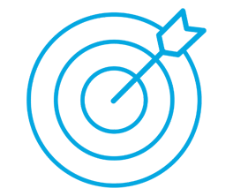 blue and white deliberate icon