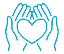 blue and white passion icon